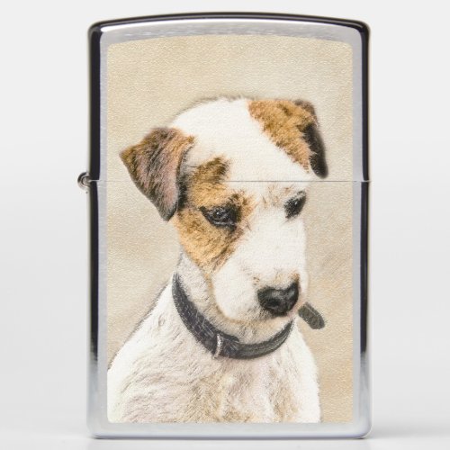 Parson Jack Russell Terrier Painting _ Dog Art Zippo Lighter