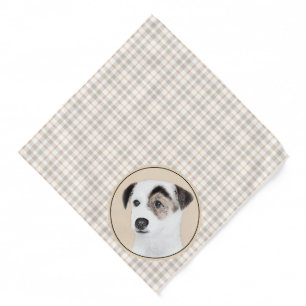Parson Jack Russell Terrier Painting Pet Dog Art Bandana