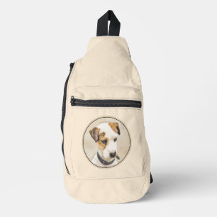 Parson Jack Russell Terrier Painting Pet Dog Art Sling Bag