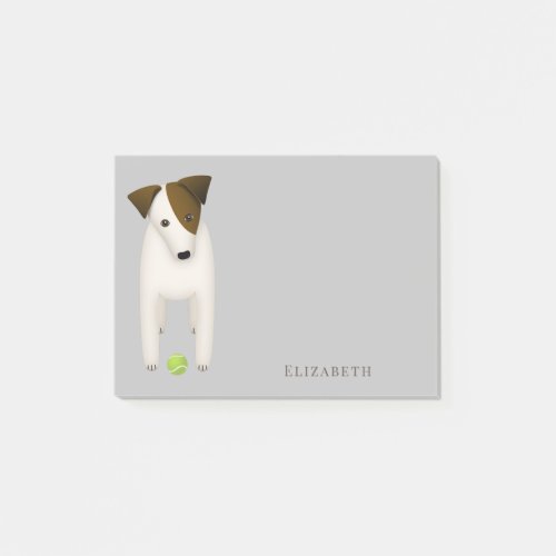 Parson Jack Russell Terrier with cute head tilt Post_it Notes