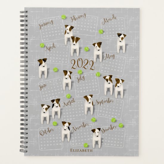Parson Jack Russell Terriers 2022 calendar planner notebook