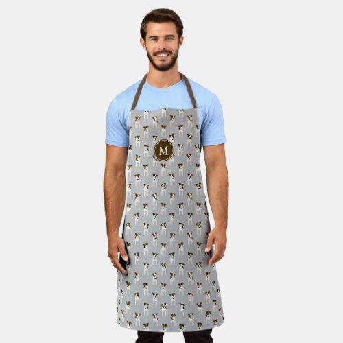 Parson Jack Russell Terriers dog lovers pattern Apron