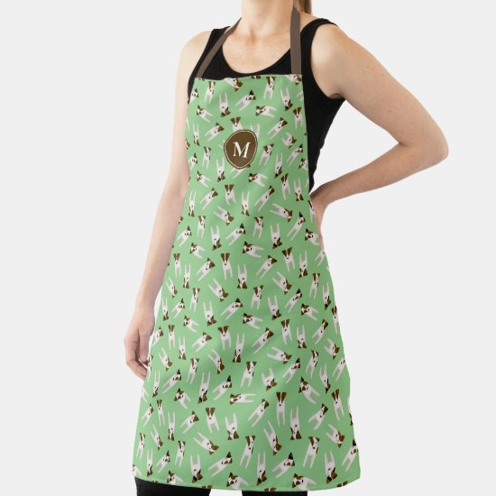 Parson Jack Russell Terriers dog lovers pattern Apron