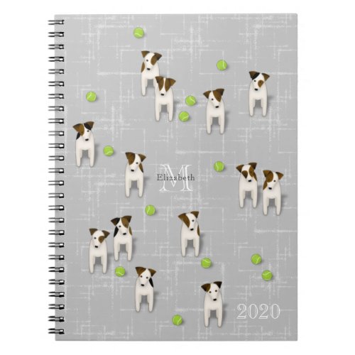 Parson  Jack Russell Terriers dogs tennis balls Notebook