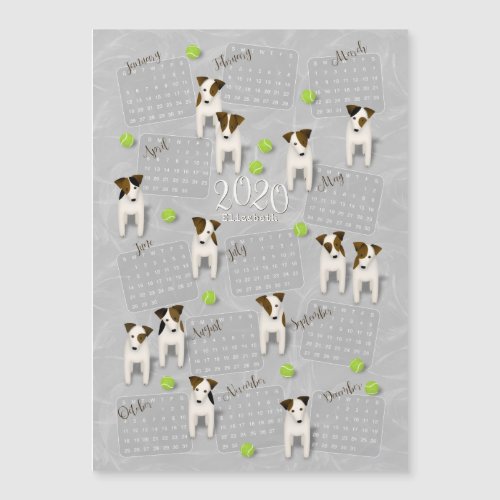 Parson Jack Russell Terriers gray 2020 calendar