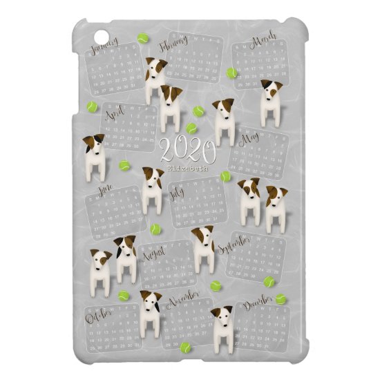 Parson Jack Russell Terriers gray 2020 calendar Case For The iPad Mini