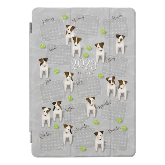 Parson Jack Russell Terriers gray 2020 calendar iPad Pro Cover