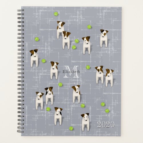 Parson Jack Russell Terriers slate monogrammed Planner