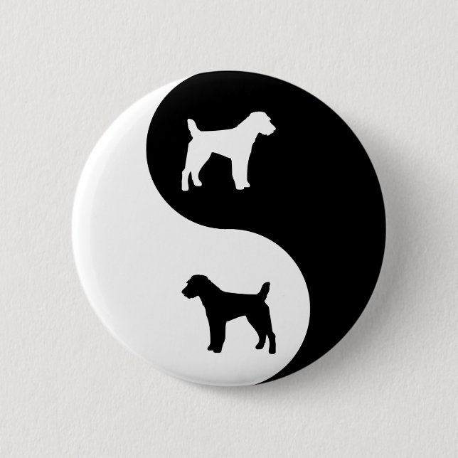 Parson Jack Russell Yin Yang Button (Front)