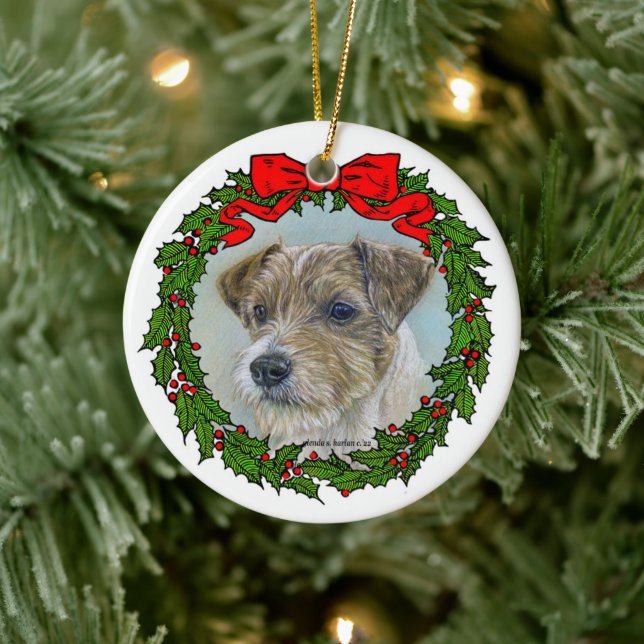Parson Russel Terrier Ceramic Ornament (Tree)