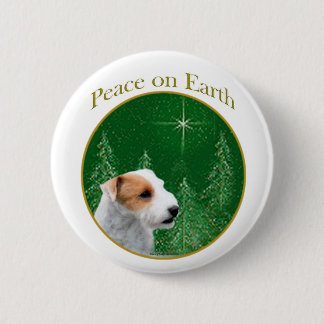 Parson Russell Terrier (broken) Peace Pinback Button