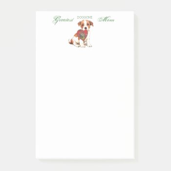 Parson Russell Terrier Heart Mom Post-it Notes by DogsInk at Zazzle