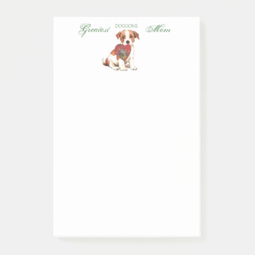Parson Russell Terrier Heart Mom Post_it Notes