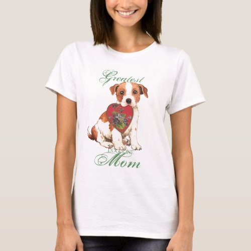 Parson Russell Terrier Heart Mom T_Shirt