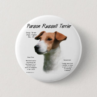 Parson Russell Terrier History Design Pinback Button