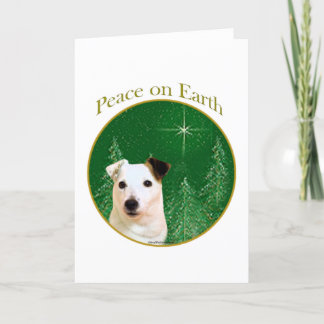 Parson Russell Terrier Peace Holiday Card