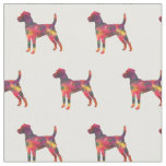 Parson Russell Terrier Silhouette Tiled - Multi Fabric