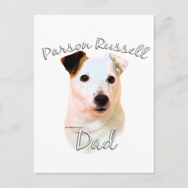 Parson Russell Terrier (smooth) Dad 2 Postcard (Front)