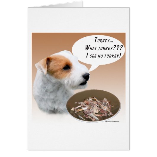 Parson Russell Terrier Turkey Cards (Front)