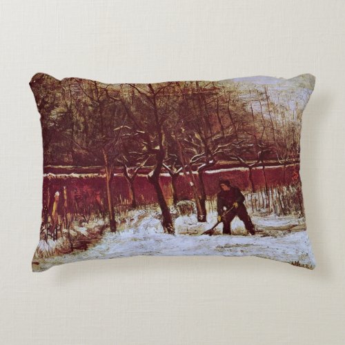 Parsonage Garden at Nuenen by Vincent van Gogh Accent Pillow