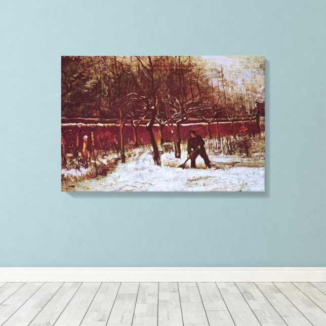 Parsonage Garden at Nuenen by Vincent van Gogh Canvas Print (Insitu(Wood Floor))