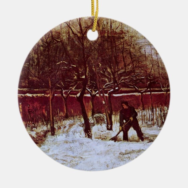 Parsonage Garden at Nuenen by Vincent van Gogh Ceramic Ornament (Front)