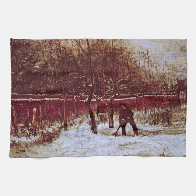 Parsonage Garden at Nuenen by Vincent van Gogh Kitchen Towel (Horizontal)