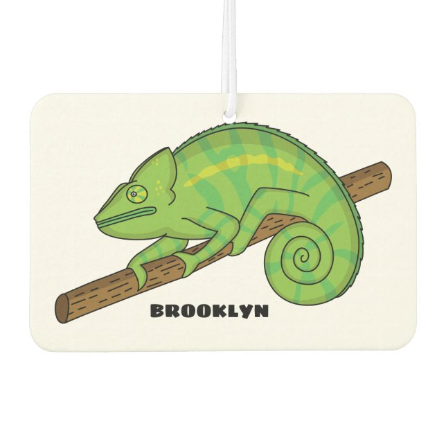 Parson's chameleon illustration  air freshener (Front)