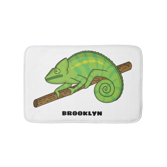 Parson's chameleon illustration   bath mat (Front)