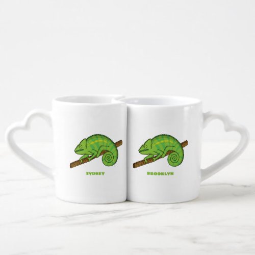 Parsons chameleon illustration   coffee mug set