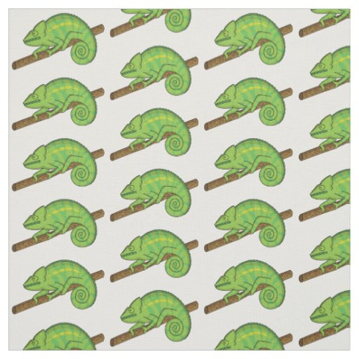 Parson's chameleon illustration fabric