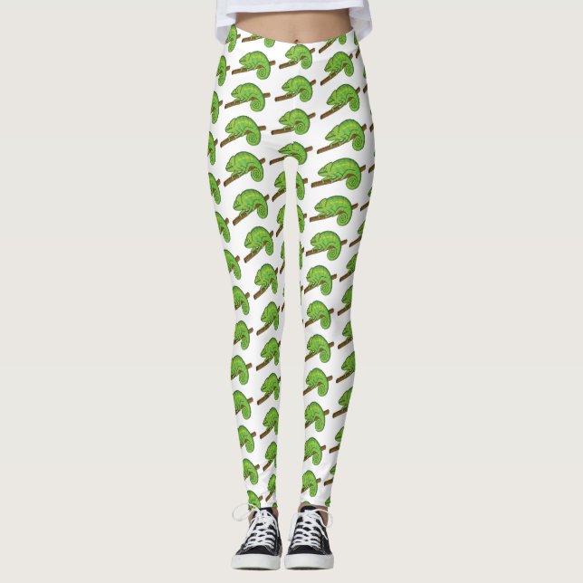 Parson's chameleon illustration leggings (Front)