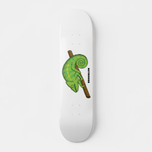 Parson's chameleon illustration skateboard