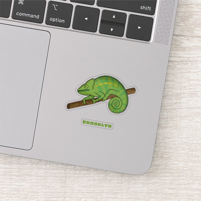 Parson's chameleon illustration sticker (Detail)