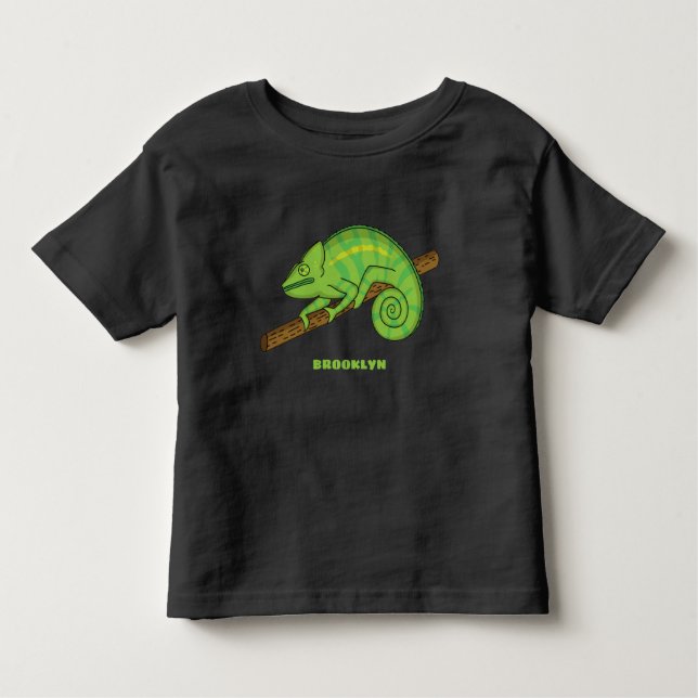 Parson's chameleon illustration toddler t-shirt (Front)