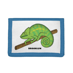 Parson's chameleon illustration trifold wallet