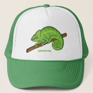 Parson's chameleon illustration trucker hat