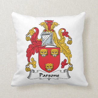 Parsons Family Crest Throw Pillow
