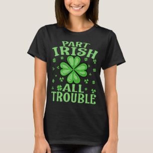 Tstars Womens Irish Green Clovers Heart St Patricks Day Shamrock Shirts  Gift for Her Irish Shirt Pride Proud Irish 3-4 Women Sleeve Baseball Jersey  Shirt 