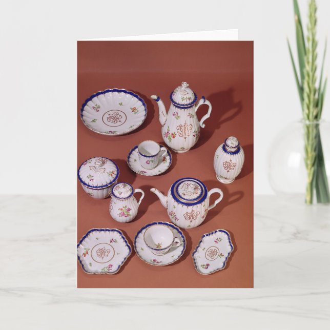 Part of a Worcester monogrammed tea service Note Card (Front)