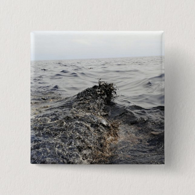 Part of an oil slick in the Gulf of Mexico Pinback Button (Front)