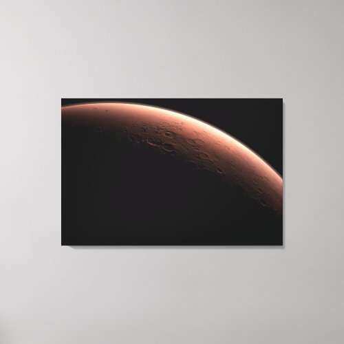 Part Of Mars At The Boundary Of Light And Dark Canvas Print