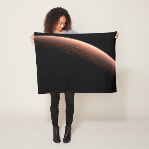 Part Of Mars At The Boundary Of Light And Dark Fleece Blanket