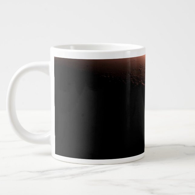 Part Of Mars At The Boundary Of Light And Dark. Giant Coffee Mug (Left)
