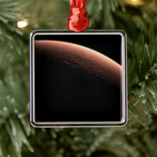 Part Of Mars At The Boundary Of Light And Dark Metal Ornament