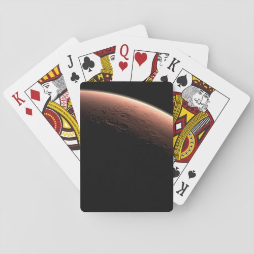 Part Of Mars At The Boundary Of Light And Dark Playing Cards