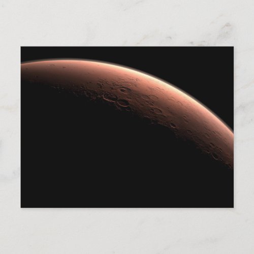Part Of Mars At The Boundary Of Light And Dark Postcard