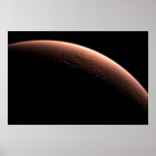 Part Of Mars At The Boundary Of Light And Dark Poster