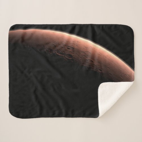 Part Of Mars At The Boundary Of Light And Dark Sherpa Blanket