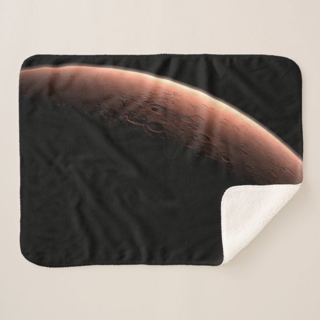 Part Of Mars At The Boundary Of Light And Dark. Sherpa Blanket (Front (Horizontal))